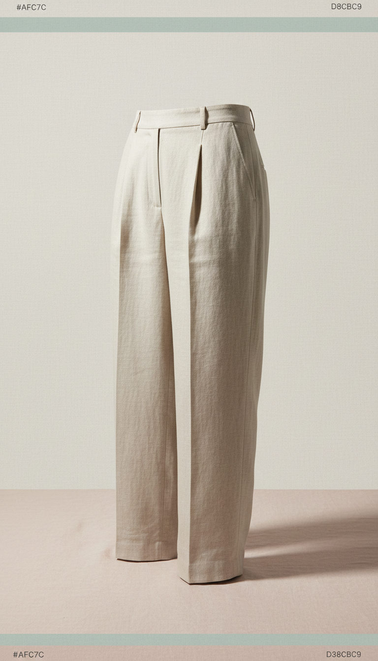 Oat linen tailored pants