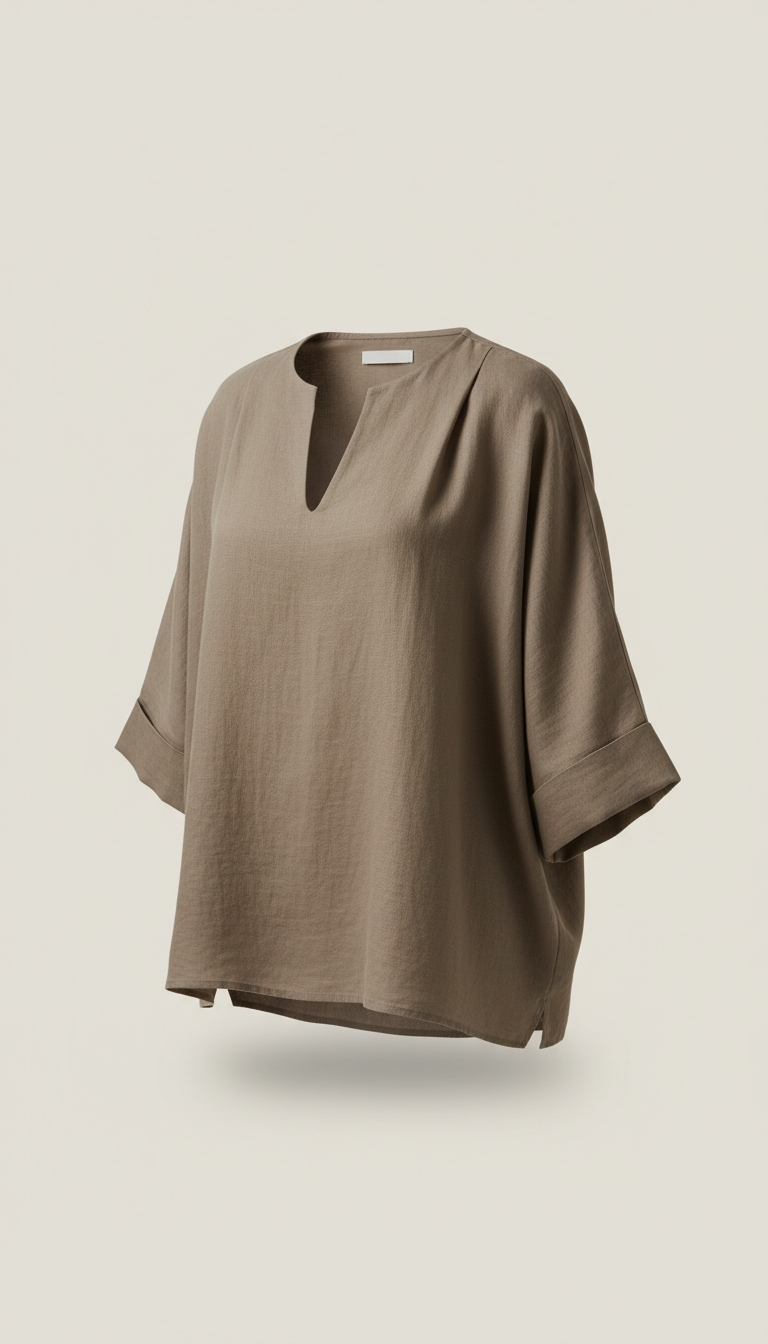 Earthy Taupe Blouse