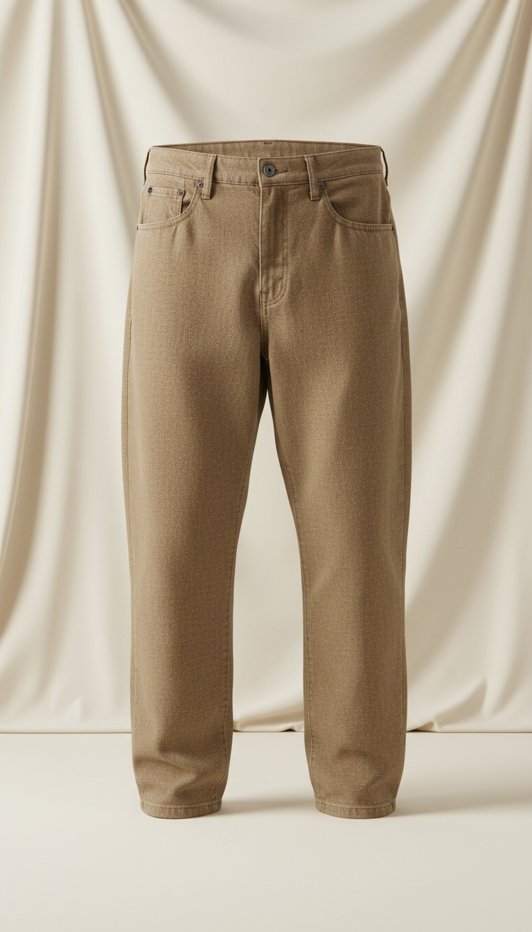Eco-friendly Taupe Denim Jeans