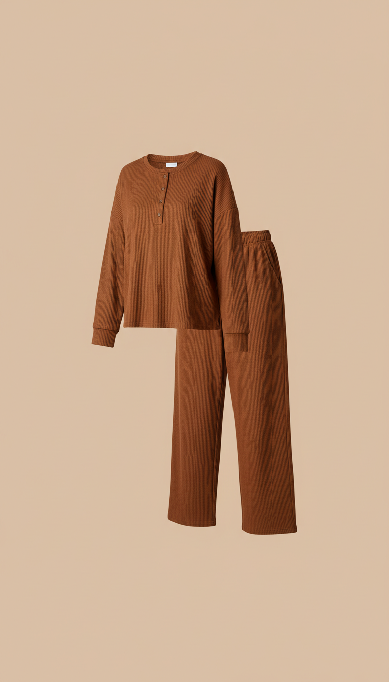 Ribbed Cotton Loungewear Set