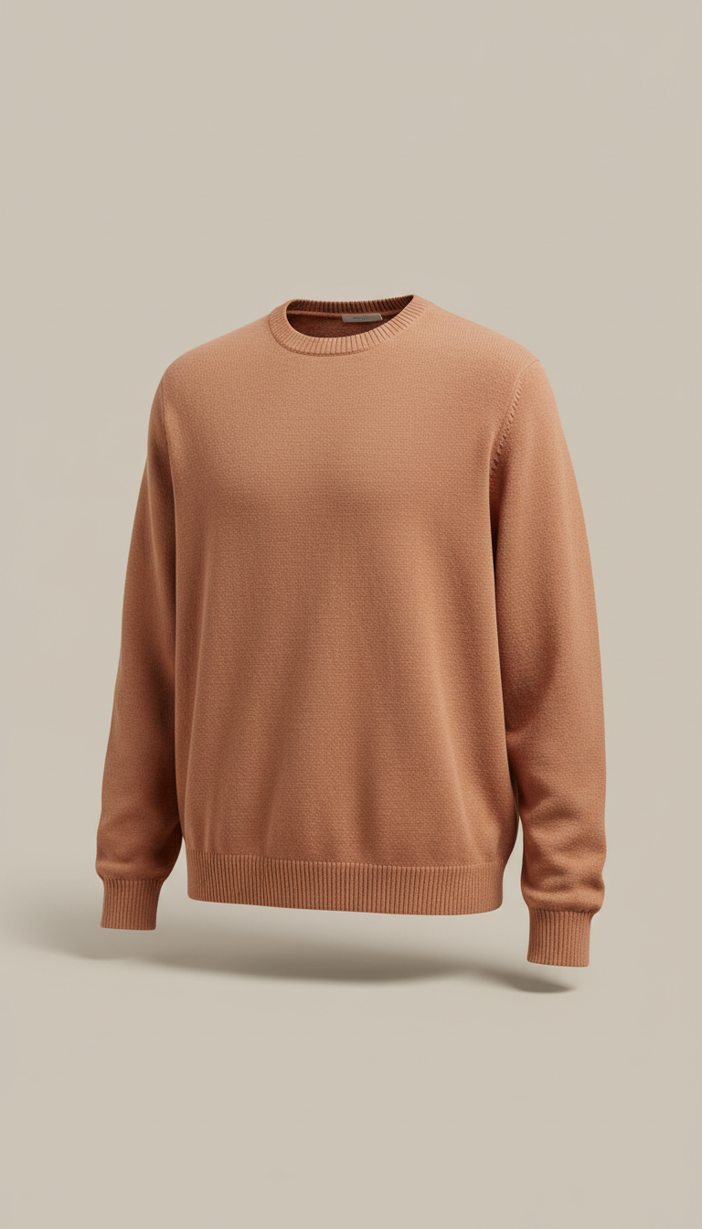 Cotton Knit Crewneck Sweater