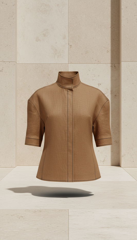Structured Italian Linen Blouse