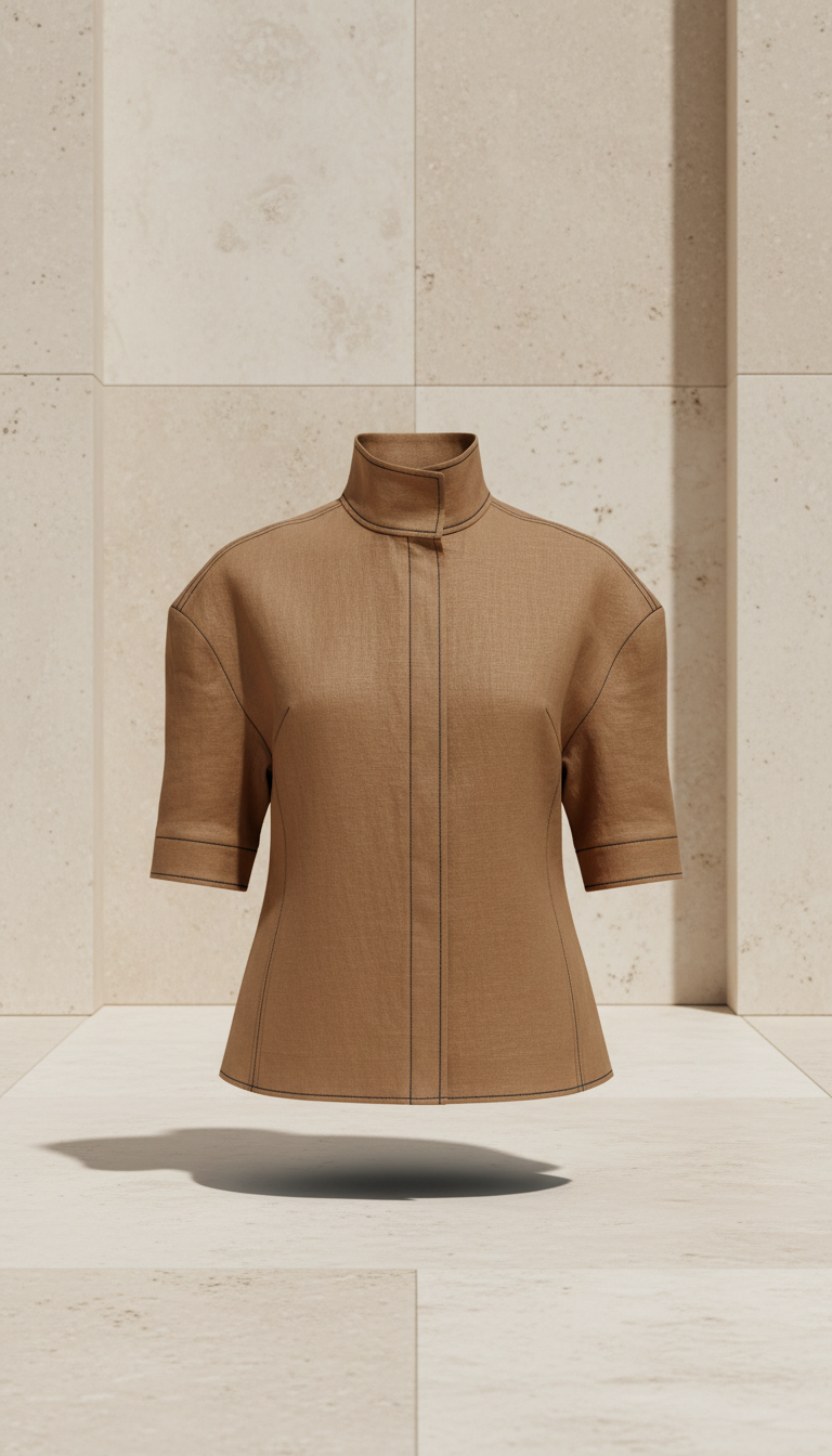 Structured Italian Linen Blouse