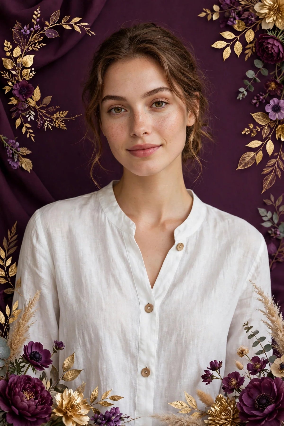 Person wearing White Linen Top