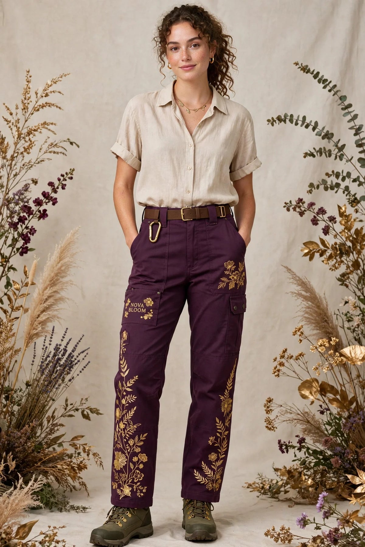 Person wearing Purple Field-Ready Utility Pants