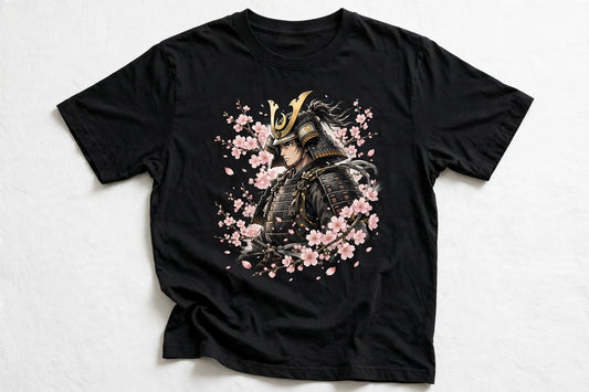 Anime Cherry Blossom Samurai T-Shirt