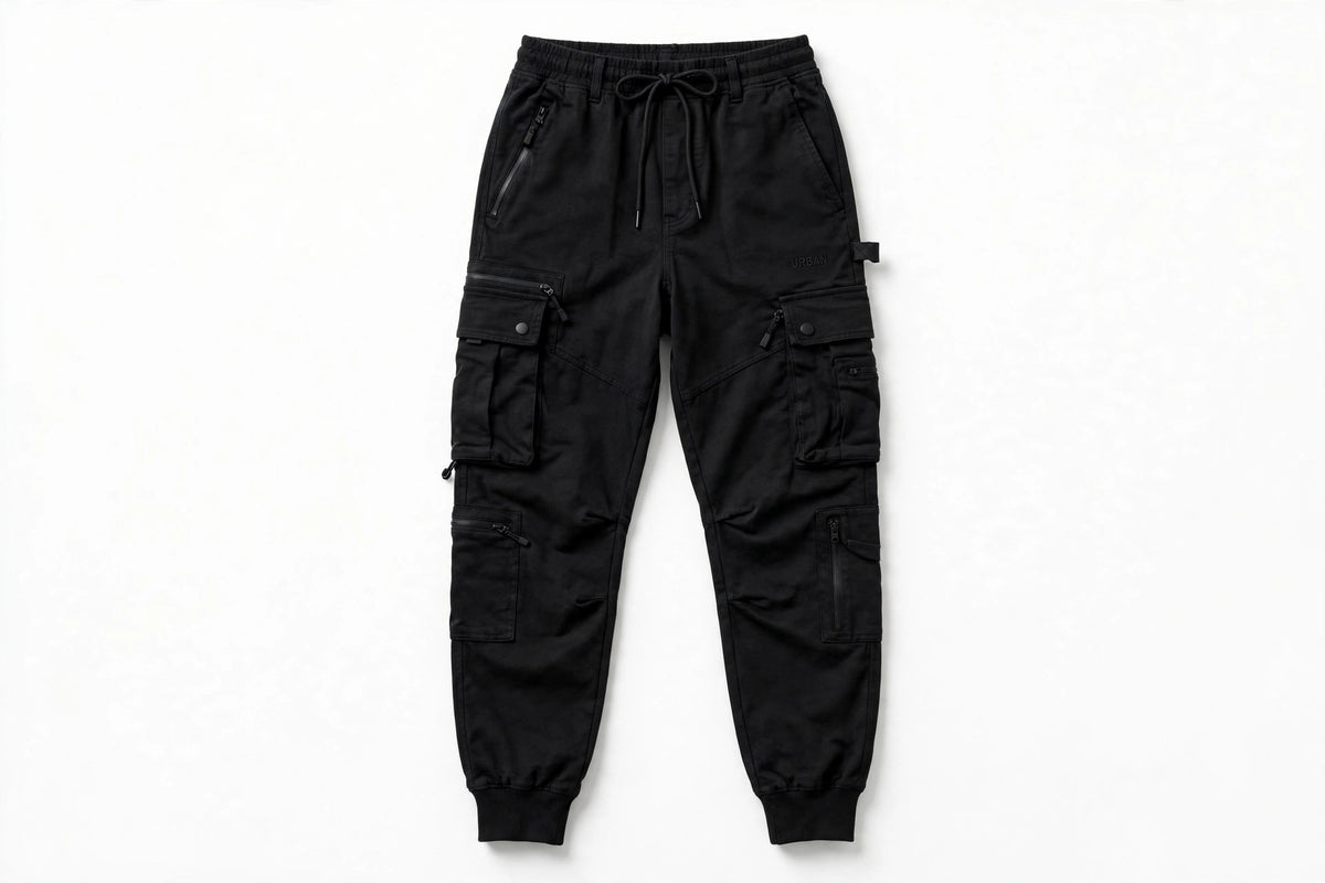 Women's Black Cargo Joggers