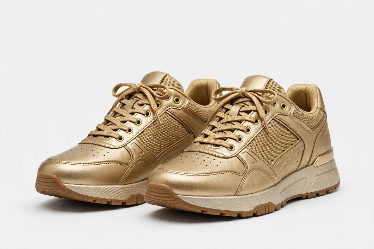 Men's Street Sneakers - Gold